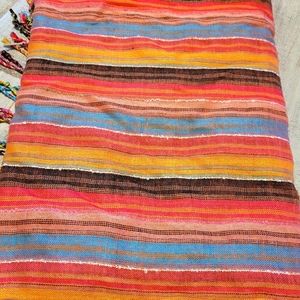 NWOT striped Linen scarf